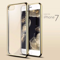 Gold Shockproof Transparent iPhone 7 Case